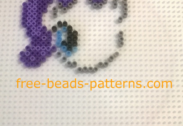 Rarity My Little Pony Hama Beads perler beads work in progress photos author Bill 3