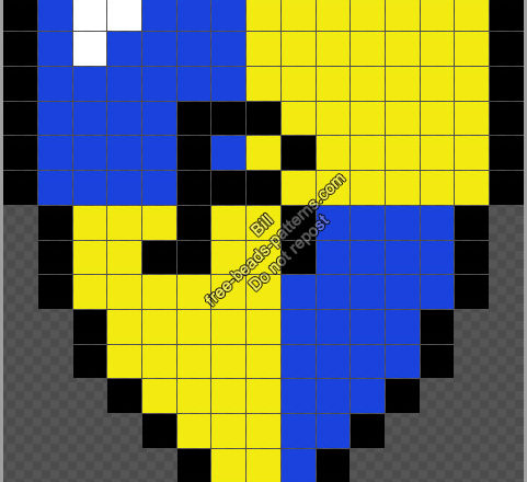 Ravenclaw Hogwarts Houses Harry Potter free Hama Beads Perler pattern 15x18