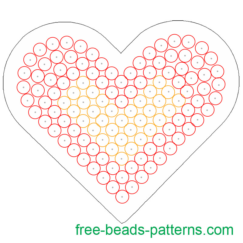 Heart pegboard Archives free perler beads patterns fuse beads Hama Beads