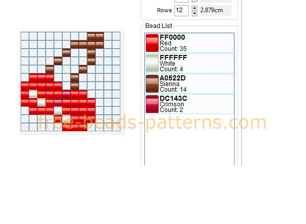 Red chierries Pacman videogame fruit bonus free perler beads sprite beads design