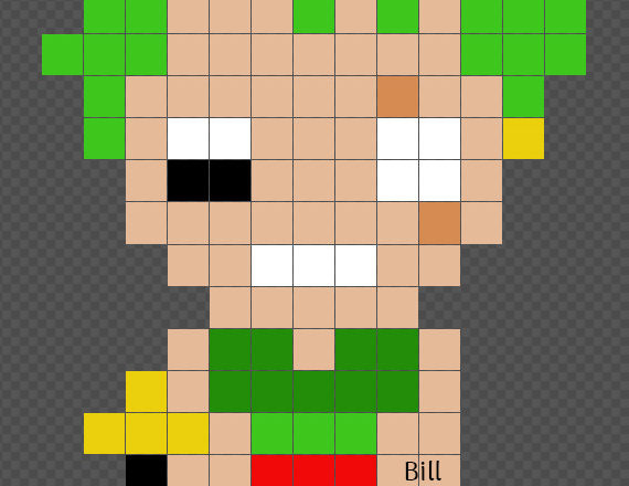 Roronoa Zoro One Piece character iron beads pixel art pattern 13x20