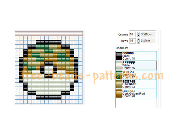 Safari Ball Pokemon videogames free fuse beads pony beads pattern keychain idea