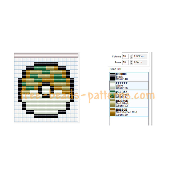 Safari Ball Pokemon videogames free fuse beads pony beads pattern keychain idea