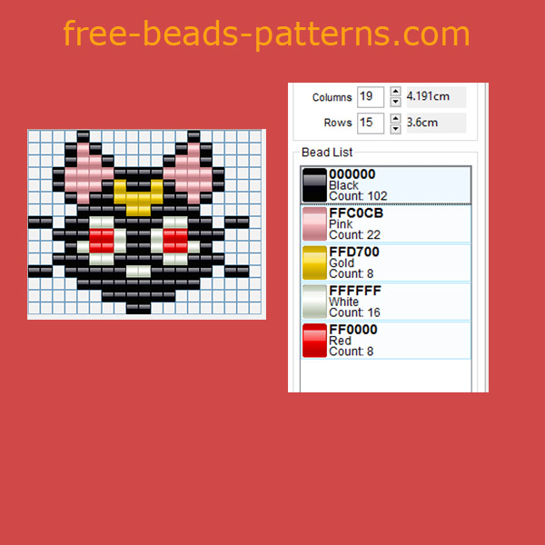 Sailor Moon black cat face free perler beads pattern download Hama Beads crafts ideas