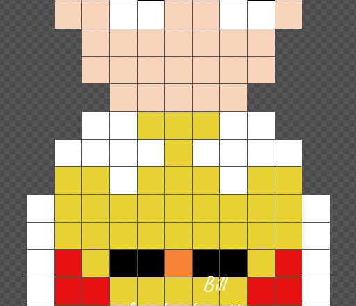 Saitama One Punch Man pixelart pattern 11x21