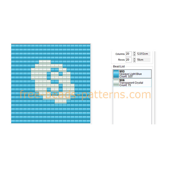 Skype free Hama Beads Pyssla pattern keychain idea