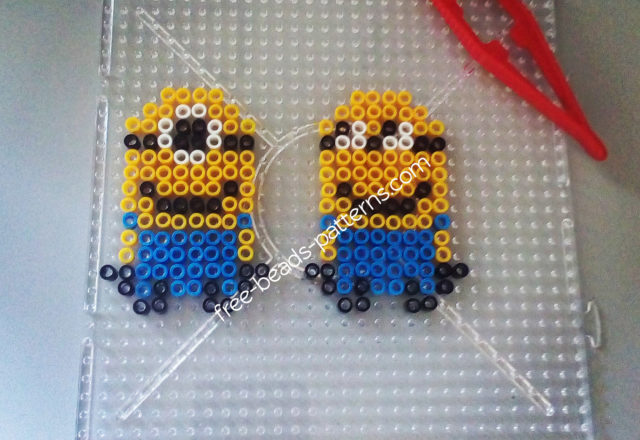 Small Minions hama beads work photo