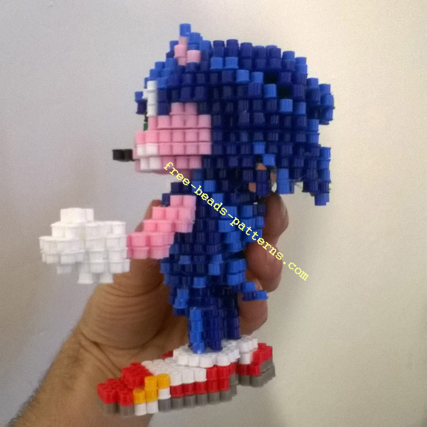 Sonic The Hedgehog Sega videogames 3D perler beads work photos (10)