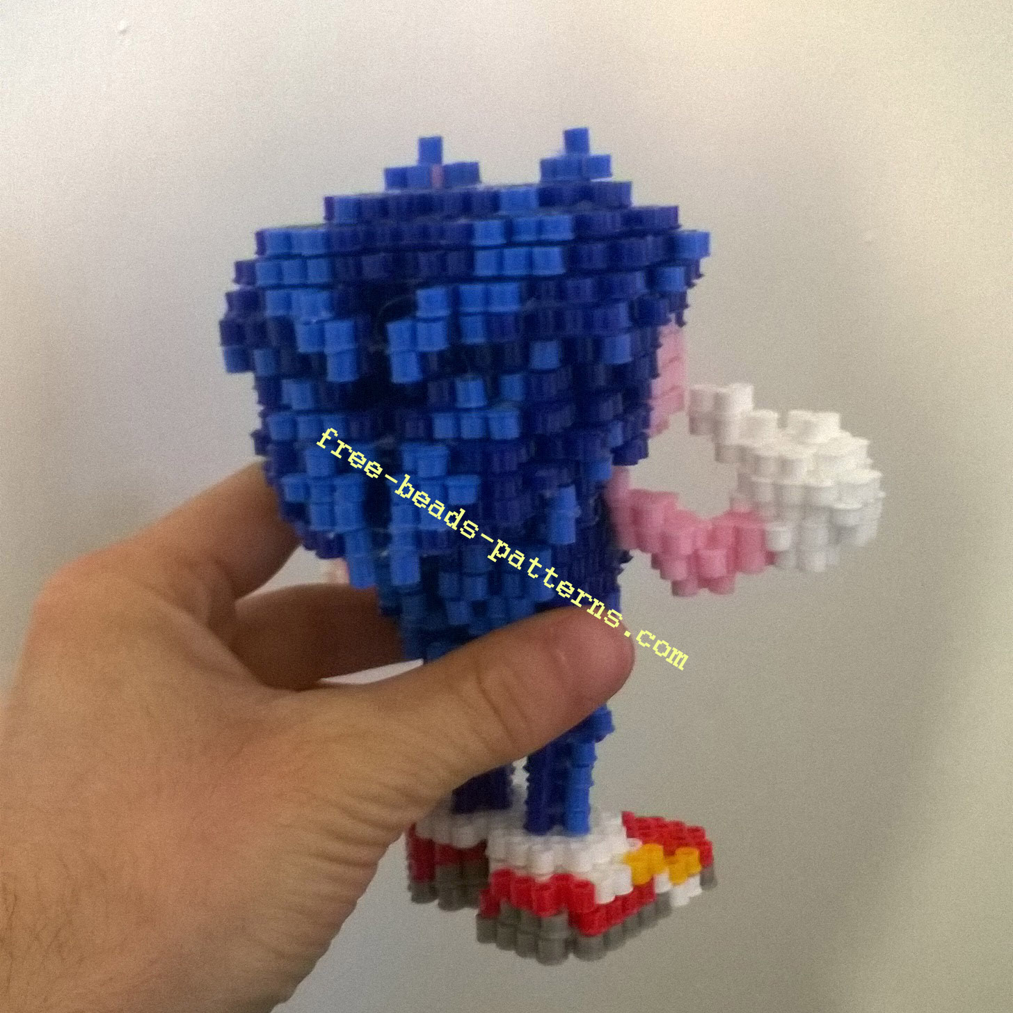 Sonic The Hedgehog Sega videogames 3D perler beads work photos (11)