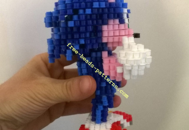 Sonic The Hedgehog Sega videogames 3D perler beads work photos (12)