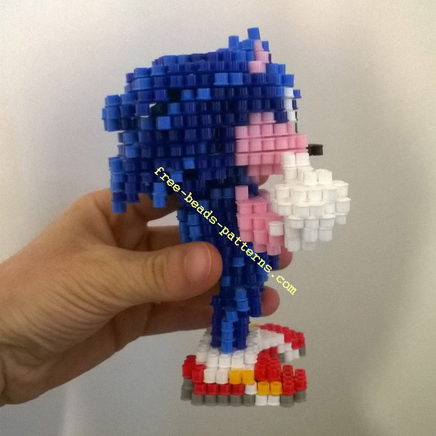 Sonic The Hedgehog Sega videogames 3D perler beads work photos (12)