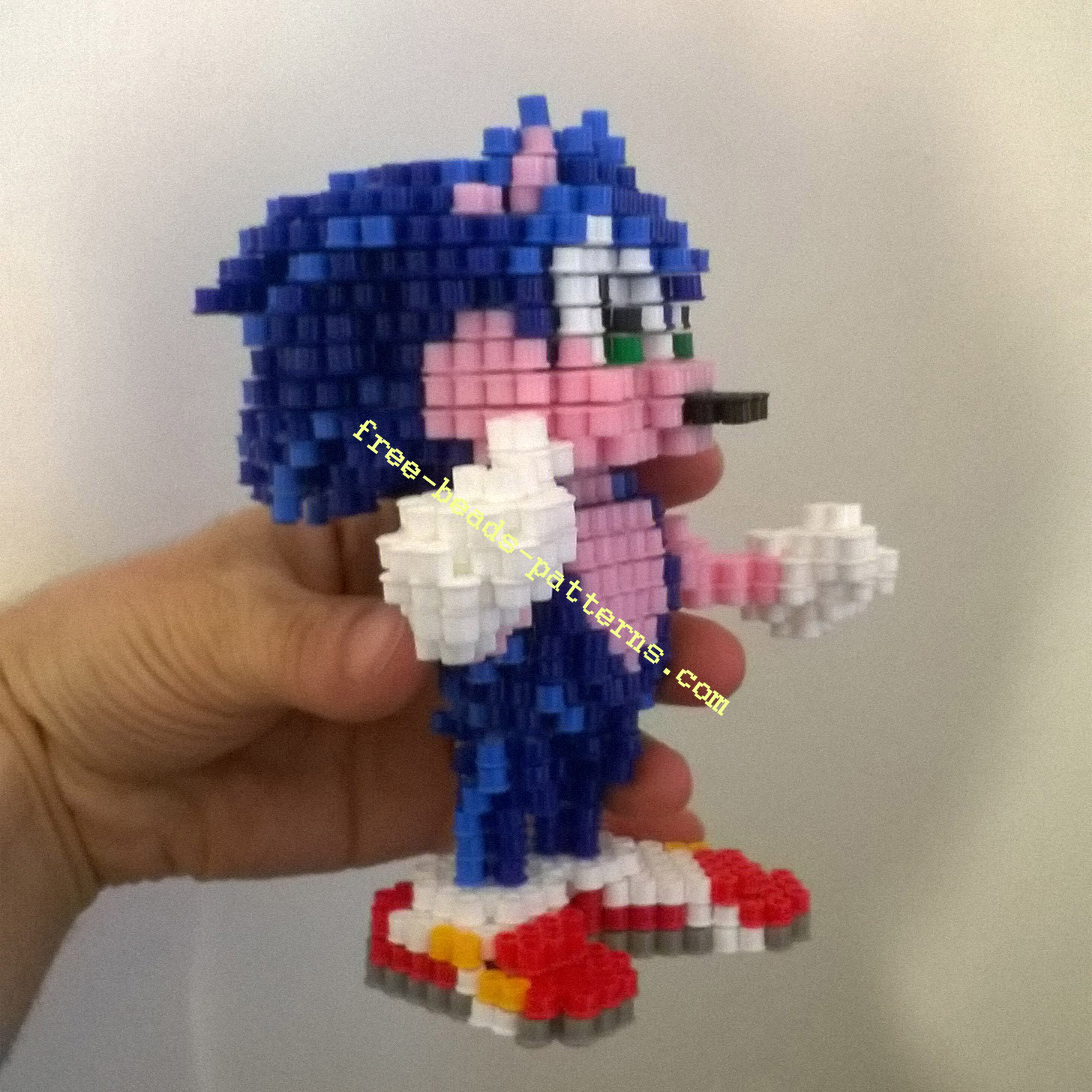 Sonic The Hedgehog Sega videogames 3D perler beads work photos (13)