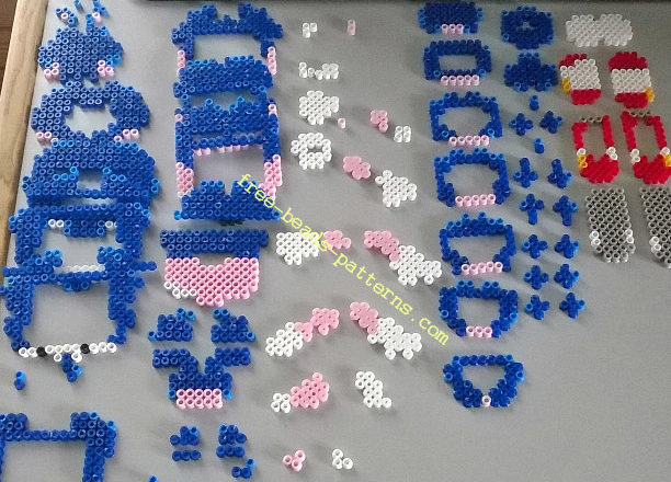 Sonic The Hedgehog Sega videogames 3D perler beads work photos (2)