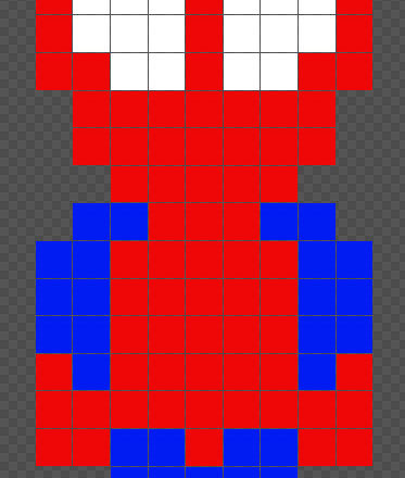 Spiderman free Hama Beads design 9x20