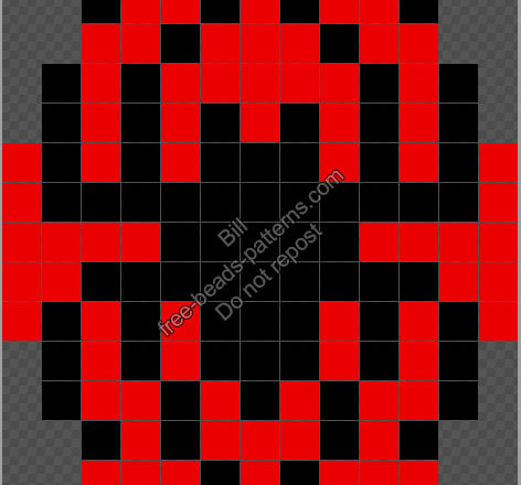 Spiderman logo free Artkal Beads Hama Beads pattern 13x15