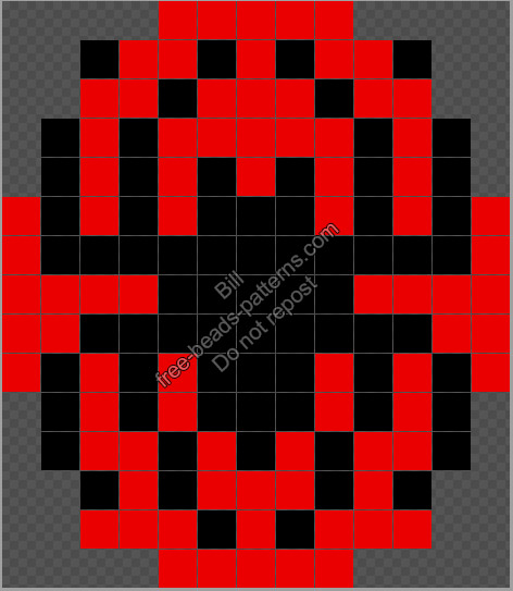 Spiderman logo free Artkal Beads Hama Beads pattern 13x15