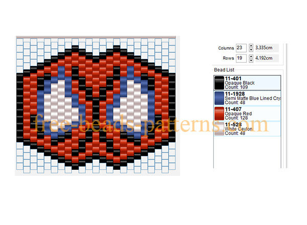 Spiderman mask for children free Hama Beads Pyssla perler beads pattern