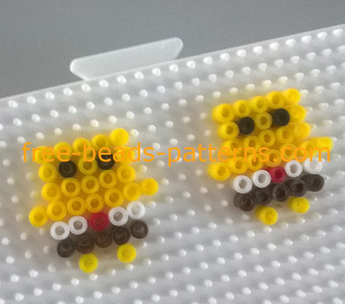 Spongebob girl earrings Hama Beads mini work photos (2)