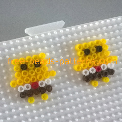 Spongebob girl earrings Hama Beads mini work photos (2)