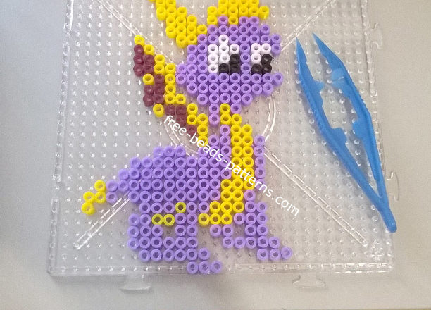 Spyro The Dragon 2D perler beads work photos (2)