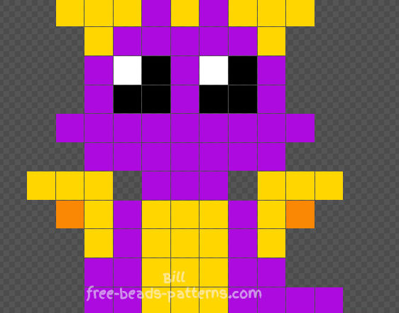 Spyro free Hama Beads Perler Beads pattern 12x15