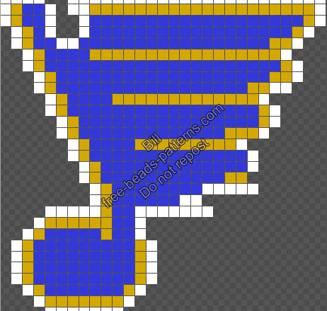 St Louis Blues NHL logo free Hama Beads Perler beads Nabbi beads pattern 29x29