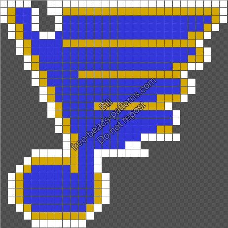 St Louis Blues NHL logo free Hama Beads Perler beads Nabbi beads pattern 29x29