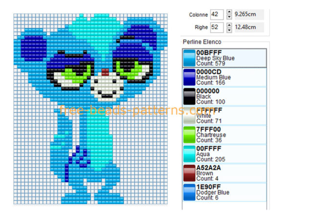 Sunil Nevla Littlest Pet Shop character free perler beads pattern full figure