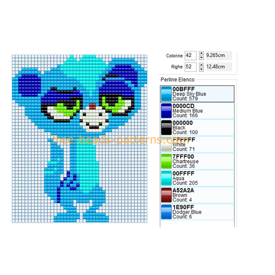 Sunil Nevla Littlest Pet Shop character free perler beads pattern full figure