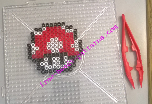 Super Mario Bros red mushroom hama beads photo