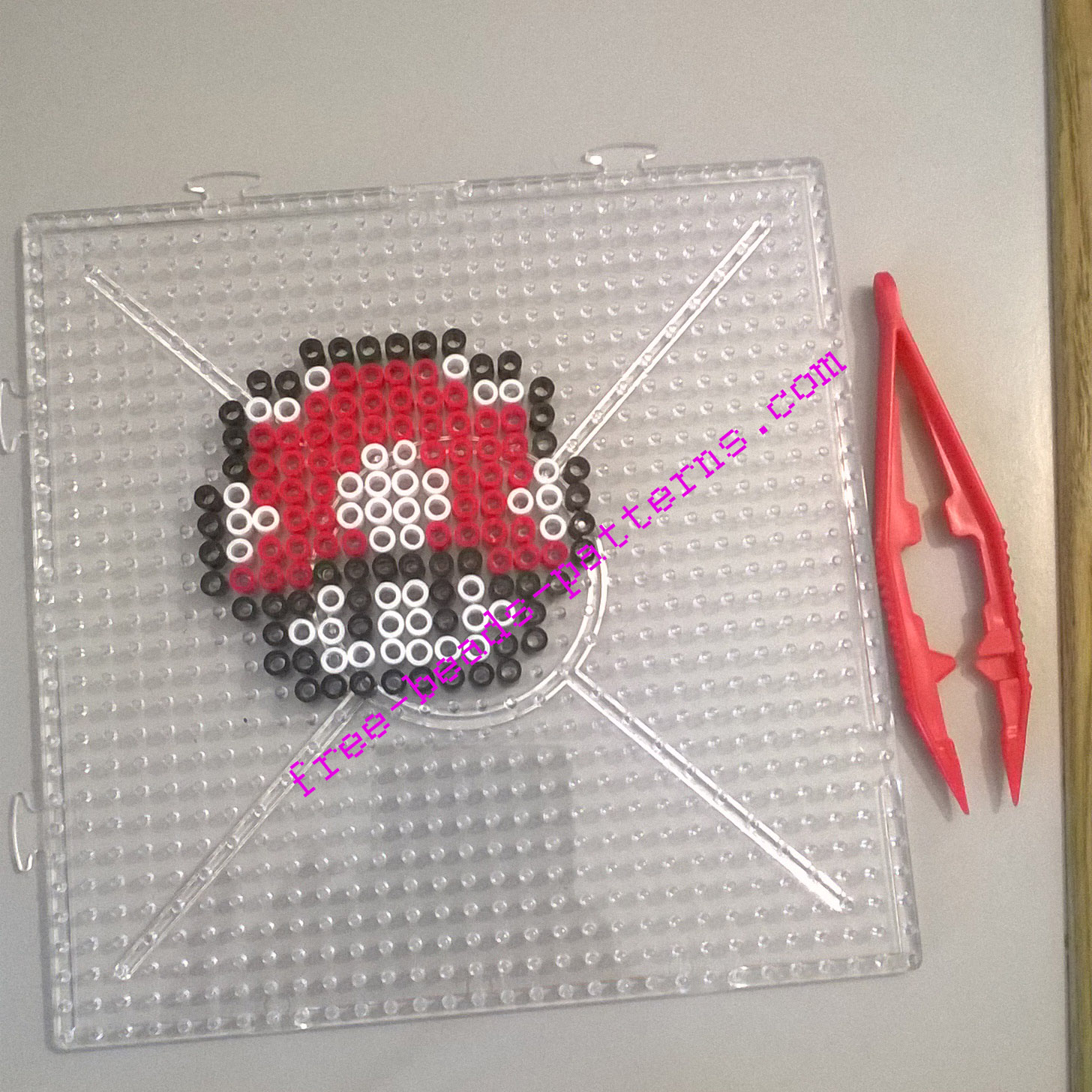 Super Mario Bros red mushroom hama beads photo