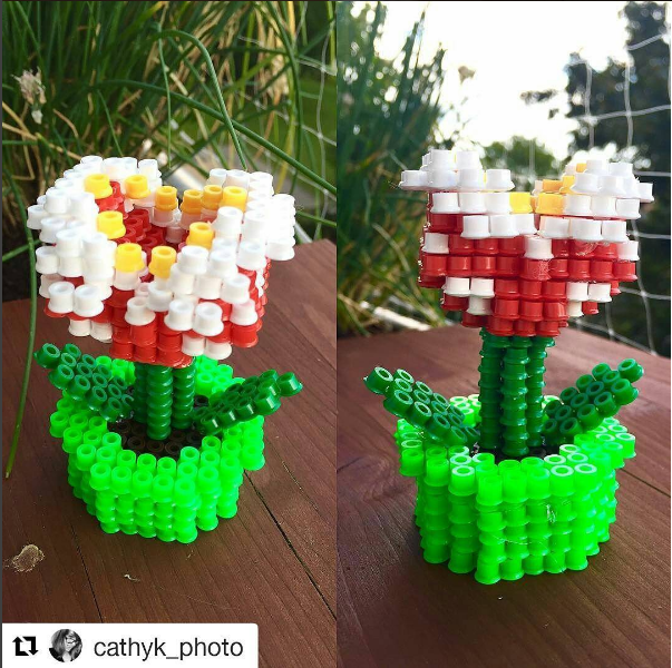 Super Mario Piranha Plant 3d perler beads photo Instagram Fan cathyk_photo