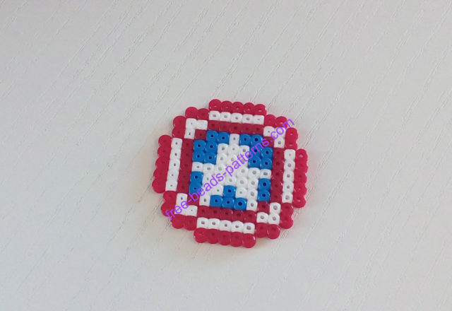 Superheroes Hama Beads Perler Captain America work photos