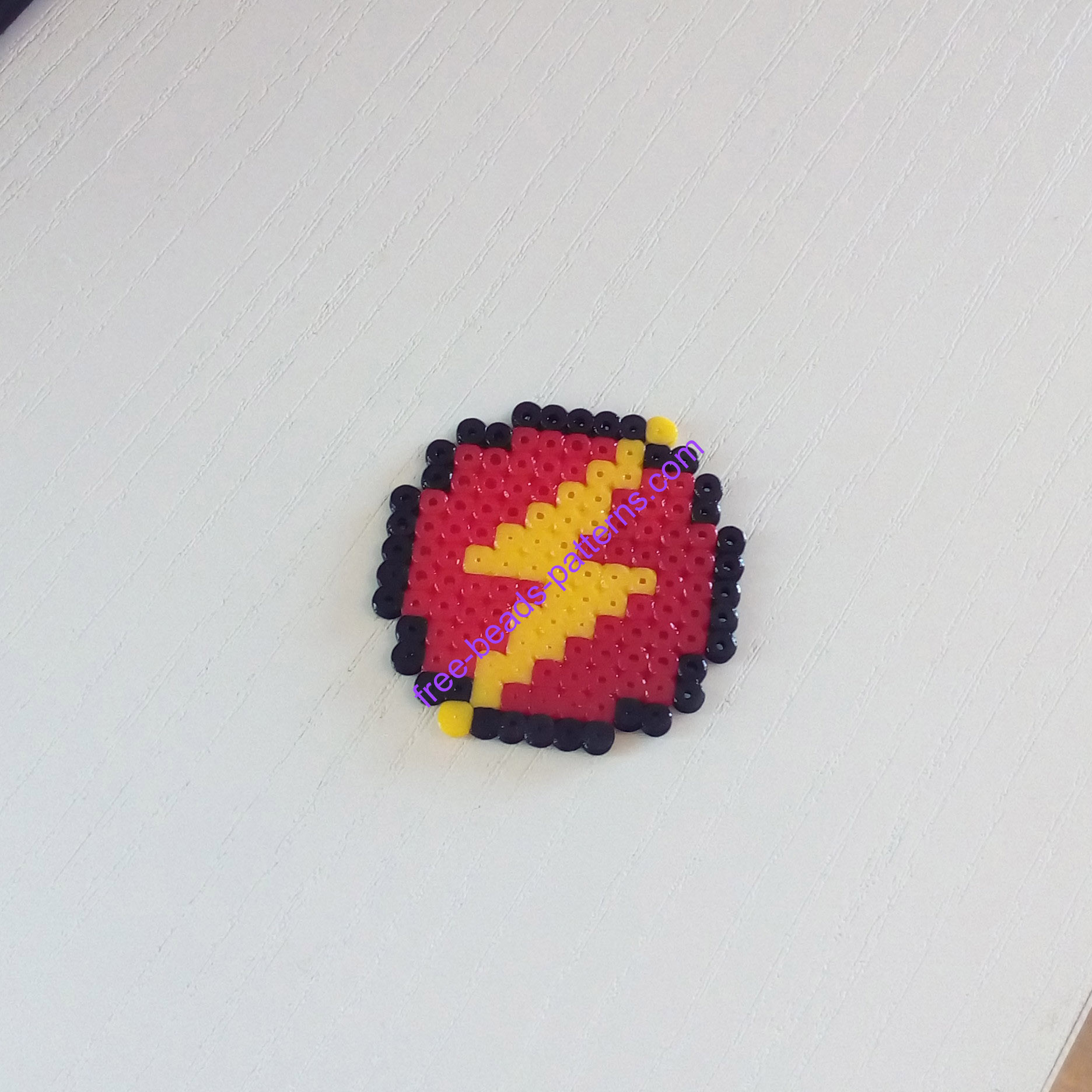 Superheroes Hama Beads Perler The Flash work photos