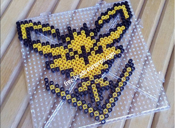 Team Instinct Pokemon Go hama beads work photo