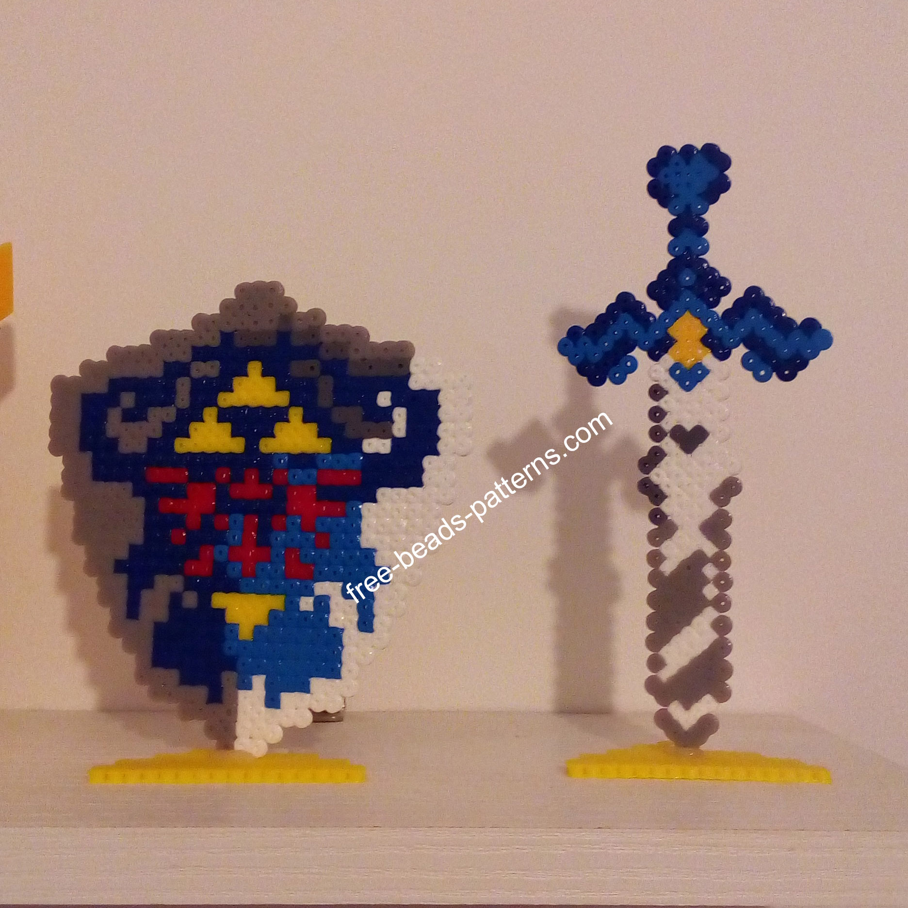 The Legend Of Zelda Master Sword and Hyrule Shield Hama Beads Perler photos (12)