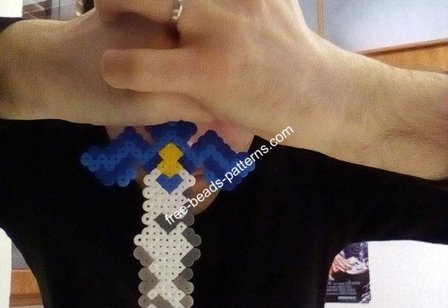 The Legend Of Zelda Master Sword and Hyrule Shield Hama Beads Perler photos (7)