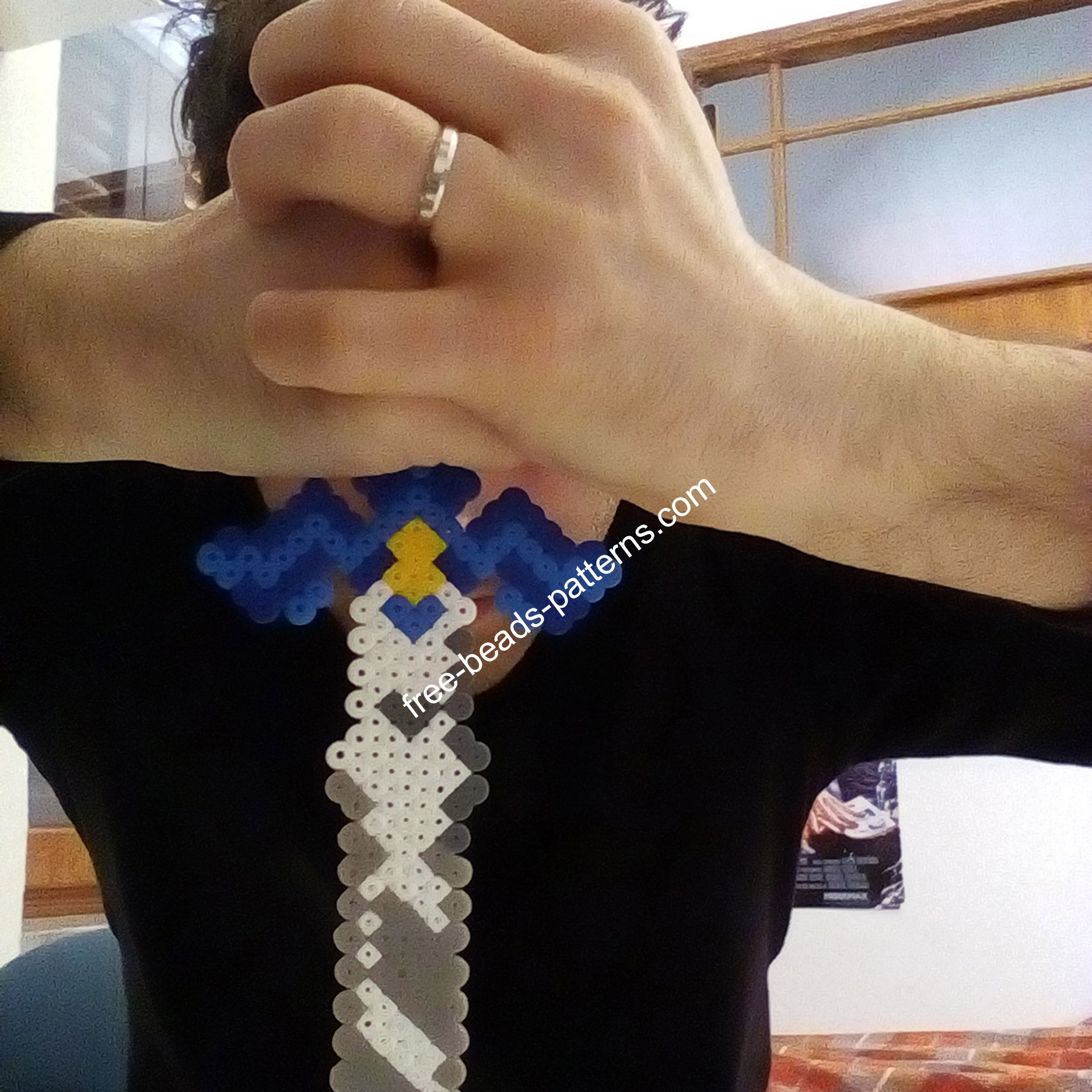 The Legend Of Zelda Master Sword and Hyrule Shield Hama Beads Perler photos (7)