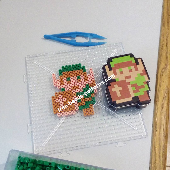 The Legend Of Zelda NES Link with Hama Beads by Bill