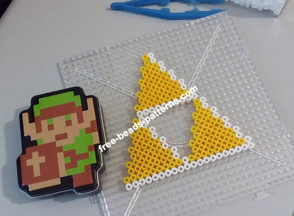 The Legend Of Zelda NES Triforce with Hama Beads by Bill