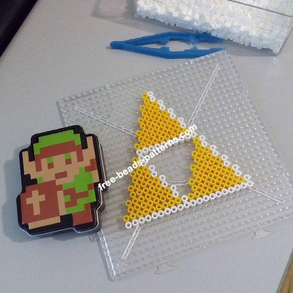The Legend Of Zelda NES Triforce with Hama Beads by Bill