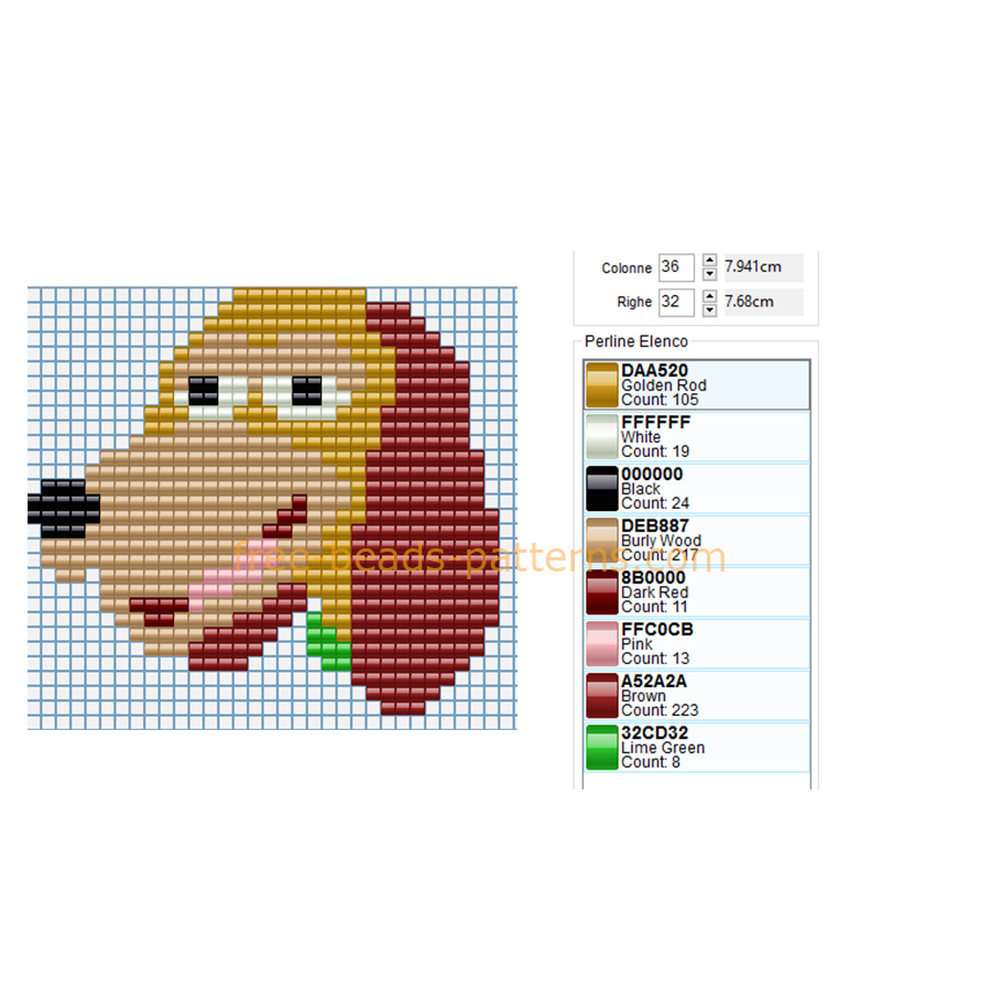 Toy Story cartoon dog free Hama Beads perler beads pixel beads pattern
