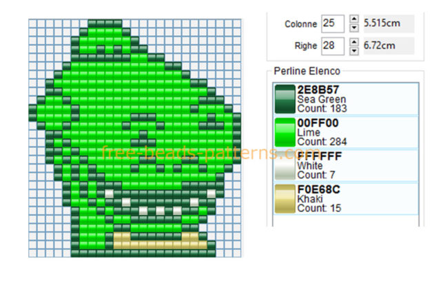 Toy Story cartoon funny dinosaur free Hama Beads design made with software