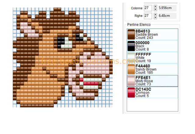 Toy Story cartoon horse free Hama Beads Playbox Beads pattern design for children