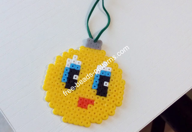 Tweety Bird Christmas Ball Hama Beads Perler Pyssla