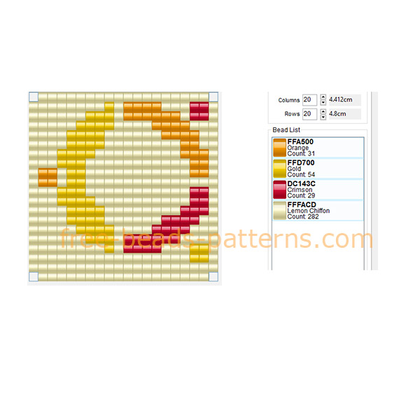 Ubuntu Linux logo free Hama beads design download