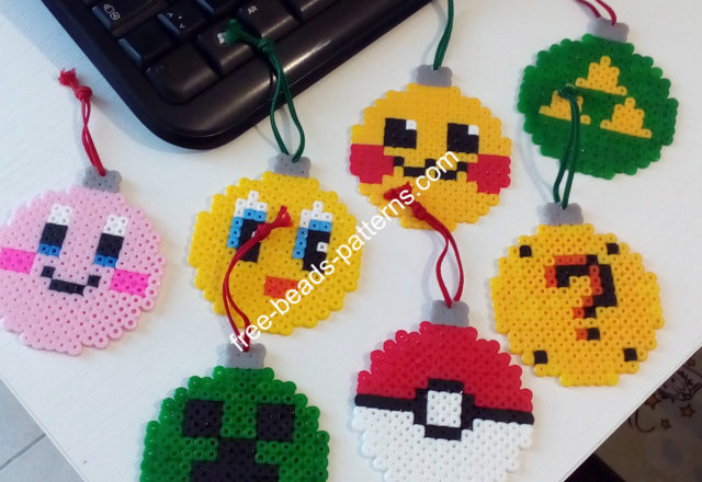 Various Christmas Balls Hama Beads Perler Pyssla (1)