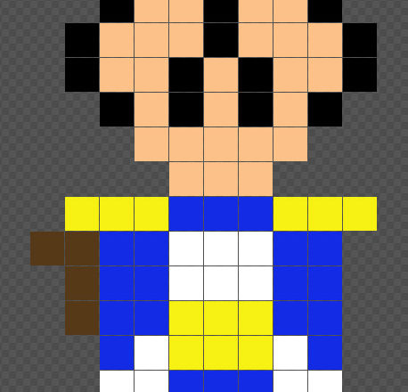 Vegeta Dragonball Hama Beads midi pattern 10x20