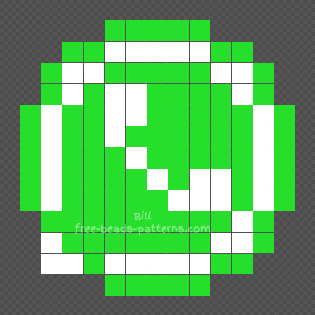 WhatsApp logo free Hama Beads design 13x13