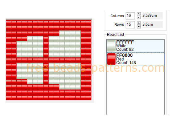 Windows Phone logo free perler beads pattern made with Bead Tool